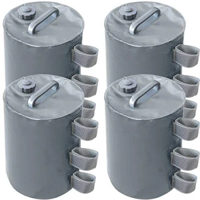 Abbildung von ABCCANOPY Pavillonstandfüße 4er Set, mit Wasser befüllbar,Gewichte für Gartenzelt/Partyzelt/Faltpavillon，Grau