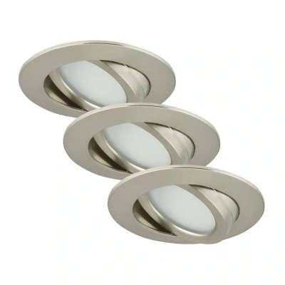 Abbildung von Briloner Leuchten LED Einbauleuchte, dimmbar, Einbaustrahler, Strahler, Spots, Deckenstrahler, Deckenspot, Lampen Wohnzimmer, 230v, Einbaustrahler Set, schwenkbar, rund