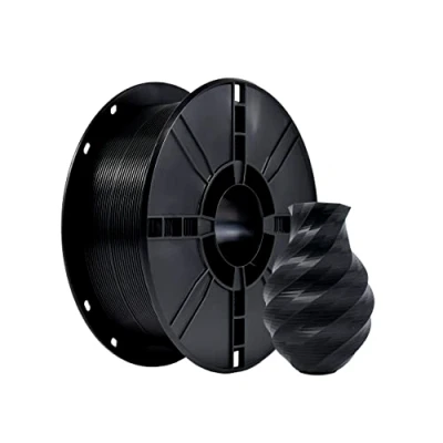 Abbildung von iBOSS PLA+ Filament 1,75 mm schwarz, stärkeres 3D Druckmaterial, Dimensionsgenauigkeit +/ 0,02 mm, 1 kg/Welle, 2,2 Pfund kompatibel mit den meisten FDM Druckern (schwarz)