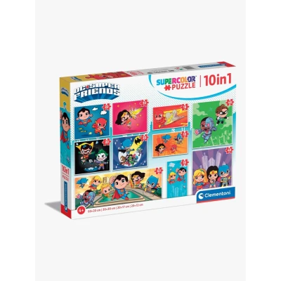 Abbildung von Clementoni Super Color DC Friends Puzzles 10 in 1