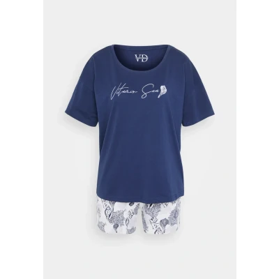 Abbildung von Lascana Vivance Dreams BY Vitamin SEA Shorty Nachtwäsche Set navy, Damen, Größe: 32/34, Navy