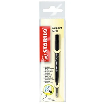 Abbildung von Kugelschreiber Großraummine STABILO Ballpoint Refill 10er Pack schwarz