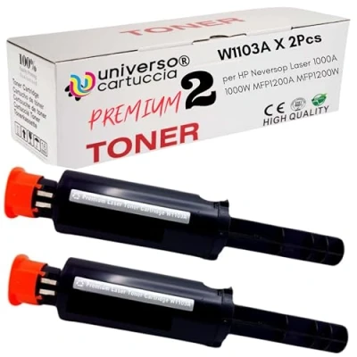 Abbildung von 2x 1103A 103A W1103A Toner kompatibel zu HP Neverstop Laser 1000a Wireless 1000w MFP 1200a 1200w Schwarz (TONER X2)