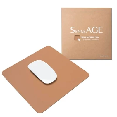 Abbildung von SenseAGE klein Mauspad 22x22cm 0.2cm Ultradünnes Mousepad Unterlage für Laser /Kabel/Kabellos Maus Mouse Mat ideal Büro und Homeoffice Slim Mausmatte (braun)