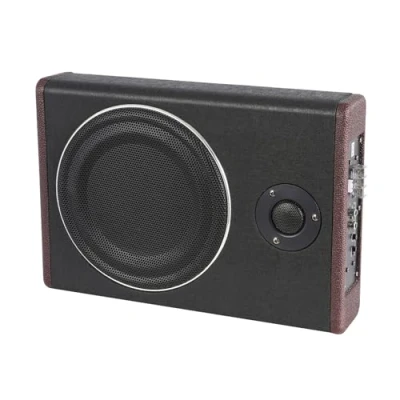 Abbildung von KOLHGNSE Subwoofer Aktiv, 12V 600W Edelstahl Ultradünner Auto Kfz Untersitz Aktiver Car Audio