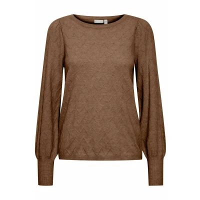 Abbildung von Fransa Frmelani Strickpullover, Damen, Größe: Large, Rain drum melange