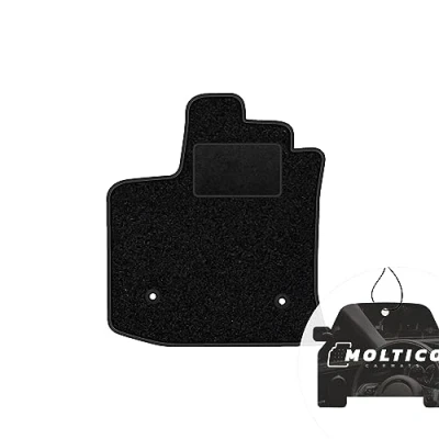 Abbildung von moto MOLTICO Fahrer Fußmatte Auto Velours Fahrerseite Autoteppiche Schwarz Fahrermatte 1 teilig passend für Dacia Dokker 2012 2022