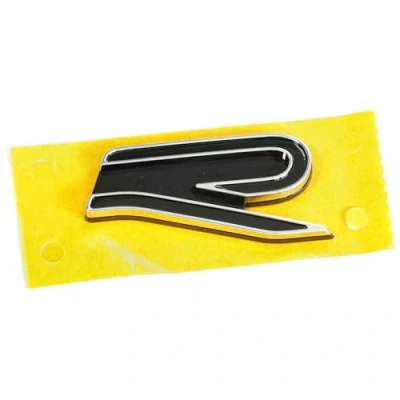 Abbildung von Volkswagen 22G853688BFOD Plakette R Line Aufkleber Kühlergrill Emblem Logo, schwarz