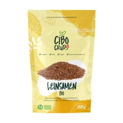 Abbildung von Braun Bio Leinsamen Ganz 250g. Höchster Qualität Nicht Geschrotet Ideal zum Backen Jogurt und Müsli 100% Natürlich Rein. Reich an Omega 3 Vegan. Organic Flaxseed.