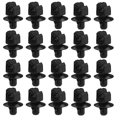 Abbildung von eMagTech 20 Stück Schlauchhalterungsclips Ersatz 6758612 Kompatibel mit Ford Dekorative Clips Innentürverkleidungs Befestigungsclips Schwarz