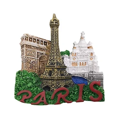 Abbildung von 3D Eiffelturm Paris Frankreich Kühlschrank Kühlschrankmagnet Touristische Souvenirs Handarbeit Harz Handwerk Magnetische Aufkleber Küche Dekoration Reise Geschenk