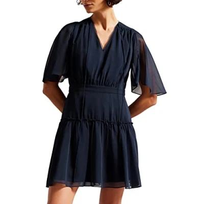 Abbildung von Ted Baker Damen Giggie Lässiges Kleid, Dunkelblau, 38