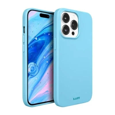 Abbildung von LAUT HUEX Pastel Hülle kompatibel mit iPhone 14 Pro (6.1&quot;) Baby Blue