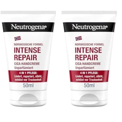 Abbildung von Neutrogena Intense Repair CICA Handcreme (50 ml), unparfümierte für sehr trockene Hände mit 45% Glycerin &amp; Centella Asiatica, pflegende Feuchtigkeitscreme extrem trockene, juckende