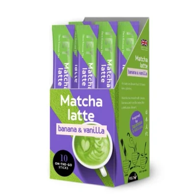 Abbildung von TET Matcha Latte Banana &amp; Vanille Grüner Tee basiertes Getränk 10 x g Sticks