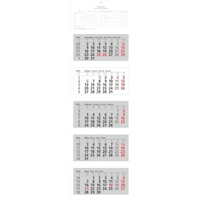 Abbildung von ADINA Monatskalender 2025 Fünfmonatskalender 110x33cm mit Tagesanzeiger in Blockform