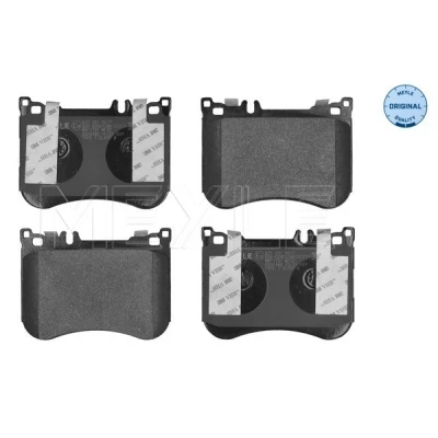 Abbildung von MEYLE 025 257 0617 Bremsbelagsatz ORIGINAL Quality Vorderachse für Verschleißwarnanzeiger vorbereitet mit Anti Quietsch Blech MERCEDES BENZ: SL Cabrio