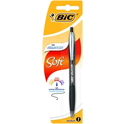 Abbildung von BIC Druckkugelschreiber Atlantis Soft (0.32 mm, Blister à 1 Stück) schwarz