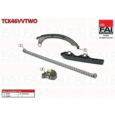 Abbildung von FAI AutoParts TCK46VVTWO Steuerkettensatz ohne Dichtungen, Zahnräder Simplex, Kette geräuscharm NISSAN: MICRA 3, 2, Note I