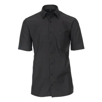 Abbildung von CASAMODA Comfort Fit Hemd Halbarm New Kent Kragen Popeline anthrazit Gr. 47