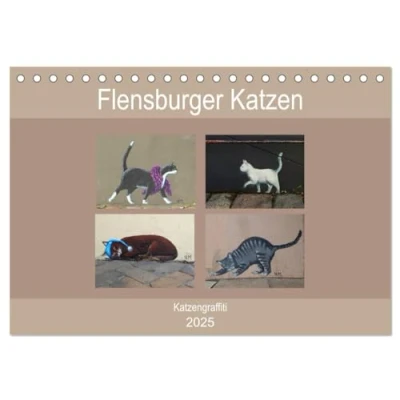 Abbildung von Flensburger Katzen (Tischkalender 2025 DIN A5 quer), CALVENDO Monatskalender