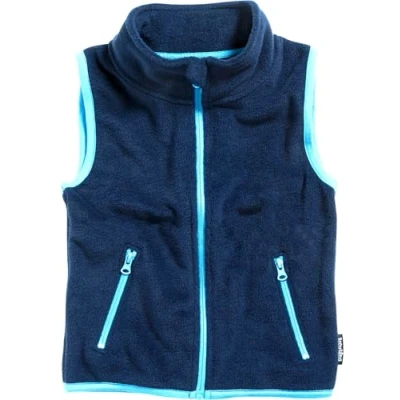 Abbildung von Playshoes Strickfleecejacke Fleece Weste farbig abgesetzt