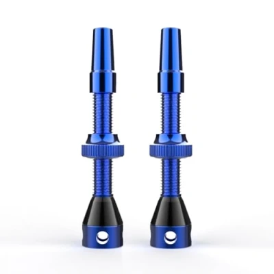 Abbildung von Shredr. Tubeless Ventile Set, blau Presta Für Schlauchlos Reifen Superleichtes Alu, eloxiert, französisches Ventil Normale Felgen…