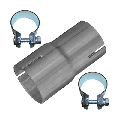 Abbildung von Verbindungsstück Rohr Reduzierstück 45mm auf 50mm Auspuff Adapter Bandstahl Schellen Rohrreduzierung Klemmstück Reduzierverbinder Abgasanlage Reduktion Rohrverbinder Reduzierung