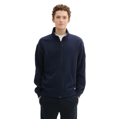 Abbildung von TOM TAILOR Denim Sweatjacke, mit Stehkragen