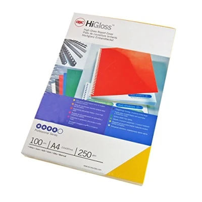 Abbildung von GBC Kartondeckel A4 250g/qm HiGloss blau VE=100 Blatt
