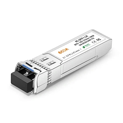 Abbildung von 6COMGIGA 10G SFP+ Transceiver, 10GBase LR LC Single Mode Modul für Netgear AXM762 und andere offene Switches, 1310 nm, 10 km