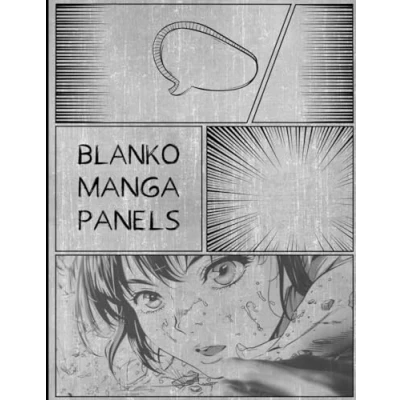Abbildung von Blanko Manga Panels: Zeichenbuch für Mangakas &amp; Comiczeichner Sketchbook mit vorgefertigten Layouts Perfekt das Zeichnen von Mangas, Comics ... 120 Seiten 22 28cm (ca. A4)