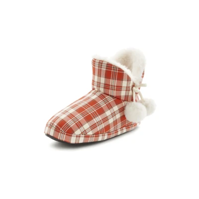 Abbildung von Vivance Hausschuh mit Bommelverzierung, Pantolette, Pantoffel, Plüsch Hausschuhe VEGAN