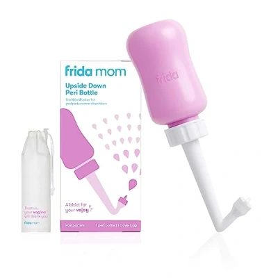 Abbildung von Frida Mom Upside Down Peri Flasche für die postpartale Pflege Tragbares Bidet Dammreinigung und Erholung frischgebackene Mütter, das Original Fridababy MomWasher