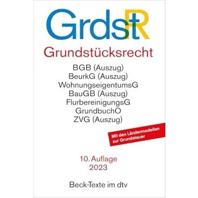 Abbildung von Grundstücksrecht: mit u.a. Bürgerlichem Gesetzbuch (Auszug), Wohnungseigentumsgesetz, Beurkundungsgesetz Flurbereinigungsgesetz, ... Grundbuchordnung, (Beck Texte im dtv)