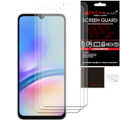 Abbildung von TECHGEAR Handy Schutzfolie Displayschutzfolien, kompatibel mit Samsung Galaxy A05s, transparent, 3 Stück