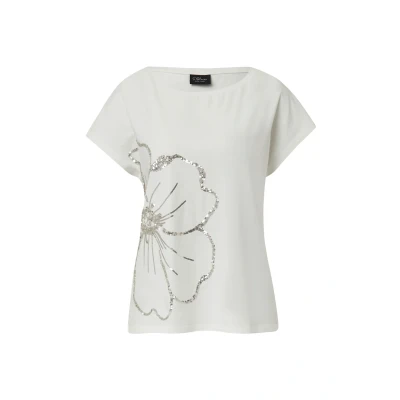 Abbildung von s.Oliver Black Label MIT Paillettenapplikation Tshirt print, Damen, Größe: 34, Creme