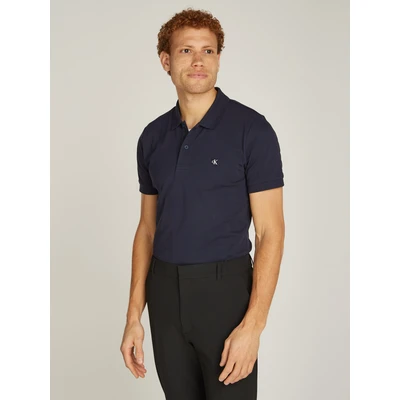 Abbildung von Calvin Klein Jeans Badge SLIM Poloshirt, Herren, Größe: Small, Night sky