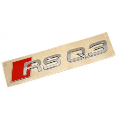 Abbildung von Schriftzug RSQ3 Original Audi Q3 Tuning Emblem Heckklappe Typzeichen Chrom