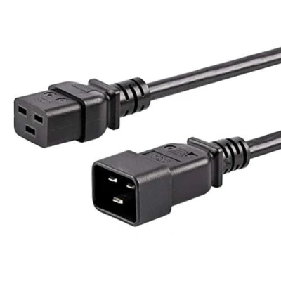 Abbildung von StarTech.com 3 m hochbelastbares Verlängerungskabel, IEC 320 C19 auf C20 schwarzes 15A 250V, 14AWG, Stromkabel Verlängerung, AC Stromkabel, UL gelistet (PXTC19201410)