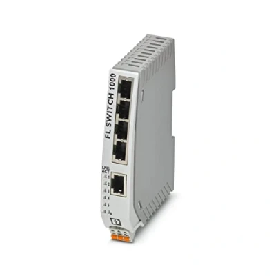 Abbildung von Phoenix Contact FL SWITCH 1000 Ethernet Switch, 5 x RJ45 / 10/100Mbit/s, bis 100m für DIN Schienen, 24V dc
