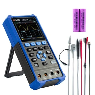 Abbildung von OWON HDS242S Handoszilloskop, 40 MHz Bandbreite 3 in 1 Digitaloszilloskop mit 3,5 Zoll LCD 20000 Zählimpulse (Oszilloskop + Multimeter Generator)
