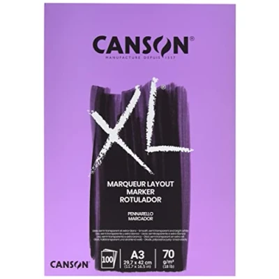 Abbildung von Canson Zeichenblock XL Marker A3 70g/qm 100 Blatt sehr weiß
