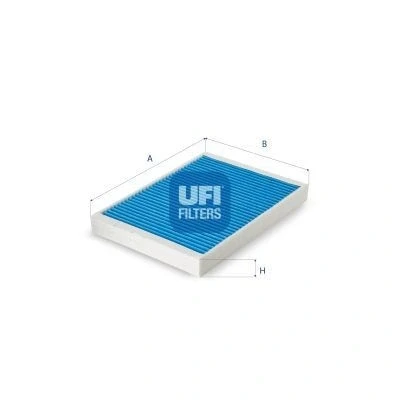 Abbildung von UFI 34.159.00 Innenraumfilter mit antibakterieller Wirkung 282 195 35 VOLVO: V60 I, XC60 V70 3, LAND ROVER: Range Rover Evoque, Discovery Sport