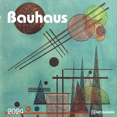 Abbildung von Bauhaus 2024 Wand Kalender Broschüren 30x30 30x60 geöffnet Kunst