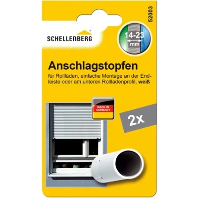 Abbildung von Schellenberg 52003 Rolladenstopper Anschlagstopfen für Rollladen 2 Stück Doppelpack, Weiß