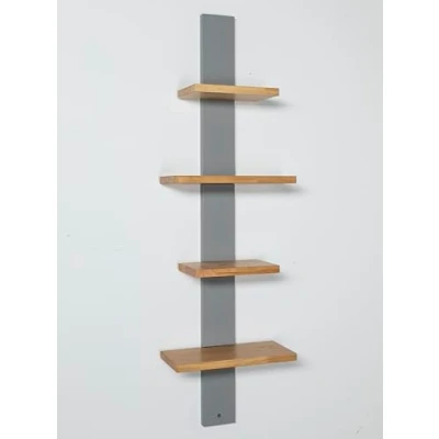 Abbildung von Terra Home Wandregal Esta, mit 4 Ablagen, Wandboard 122x33x15,5 cm, Grau 1 tlg., Ablagen
