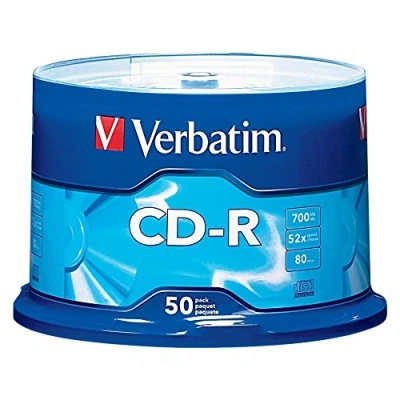 Abbildung von Verbatim Standard 120 mm moyenne cd R Jungfrauen RW (CD 700 MB 52 x Gehäuse für Pastell)