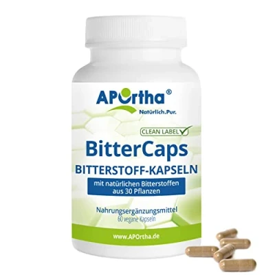 Abbildung von APOrtha® BitterCaps Bitterstoffe Kapseln vegane 60 St