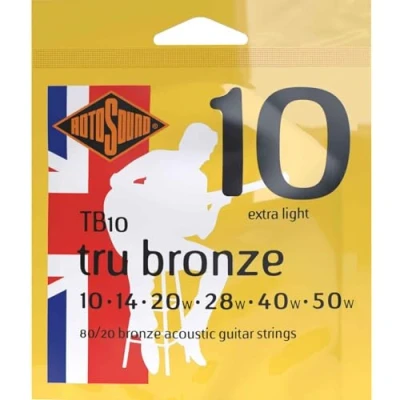 Abbildung von Rotosound TB Tru Bronze Akustikgitarre Satz Extra Light 10 50 TB10